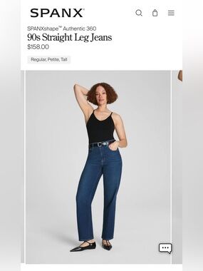 SPANX Petite High-Waist 90’s Straight Jeans